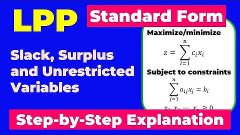 Master LINEAR PROGRAMMING with Standard Form in Just 7 Minutes