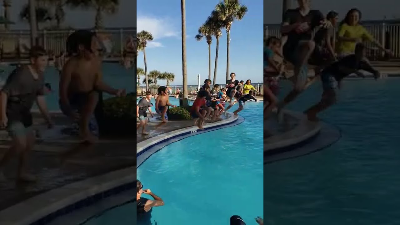 When All The Kids Jump In Pool At Same Time Shorts Travel Funny Fun Water