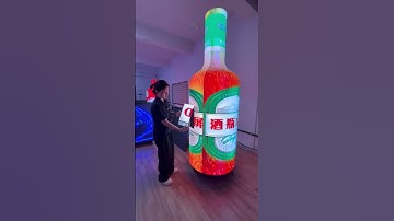 Will he succeed in lighting it?#ledscreen #ledwall #leddisplay #ledmodule #aidisplay