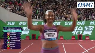 100m Women Hurdles Suzhou 2024 Diamond League CAMACHO-QUINN Jasmine False Start Ready Paris Olympic