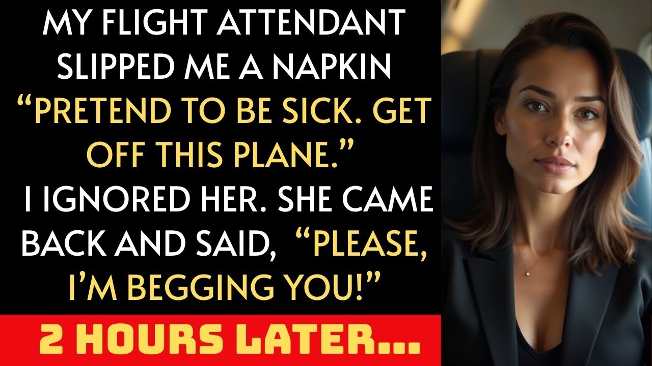 A flight attendant whispered, “You have to get off this plane immediately,” so I refused…