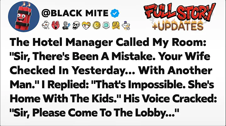 The Hotel Manager Called My Room: Sir Your Wife Checked In Yesterday. With Another Man. I Replied...