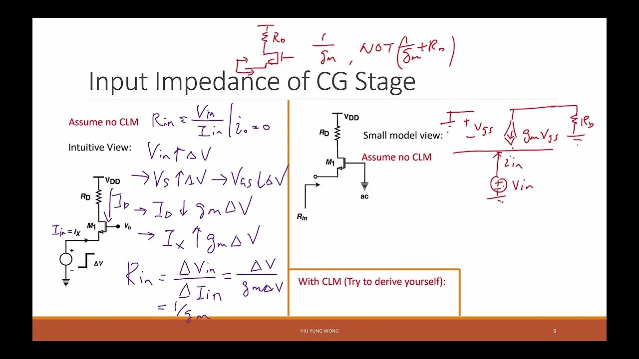 L113 Common Gate Amplifier Gain, Input and Output Impedances YouTube