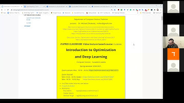 Intro to Optimization, Zoom lecture 1, 22 03 2021