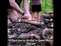 Starting A Fire In The Backcountry #backpacking #camping #hiking #fire #shorts