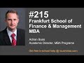 Frankfurt school of finance  management mba program  admissions interview with prof adrian buss