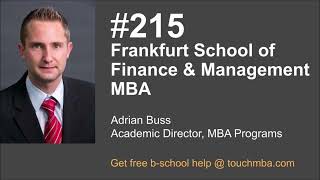 Frankfurt School of Finance & Management MBA Program & Admissions Interview with Prof. Adrian Buss
