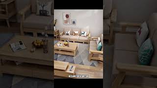 Kursi sofa ruang tamu minimalis moderen model terbaru dengan bahan kayu jati asli pilihan dan kokoh