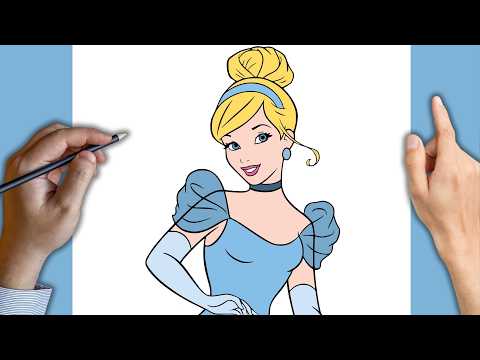 Como Desenhar Cinderela Princesa da Disney Passo a Passo
