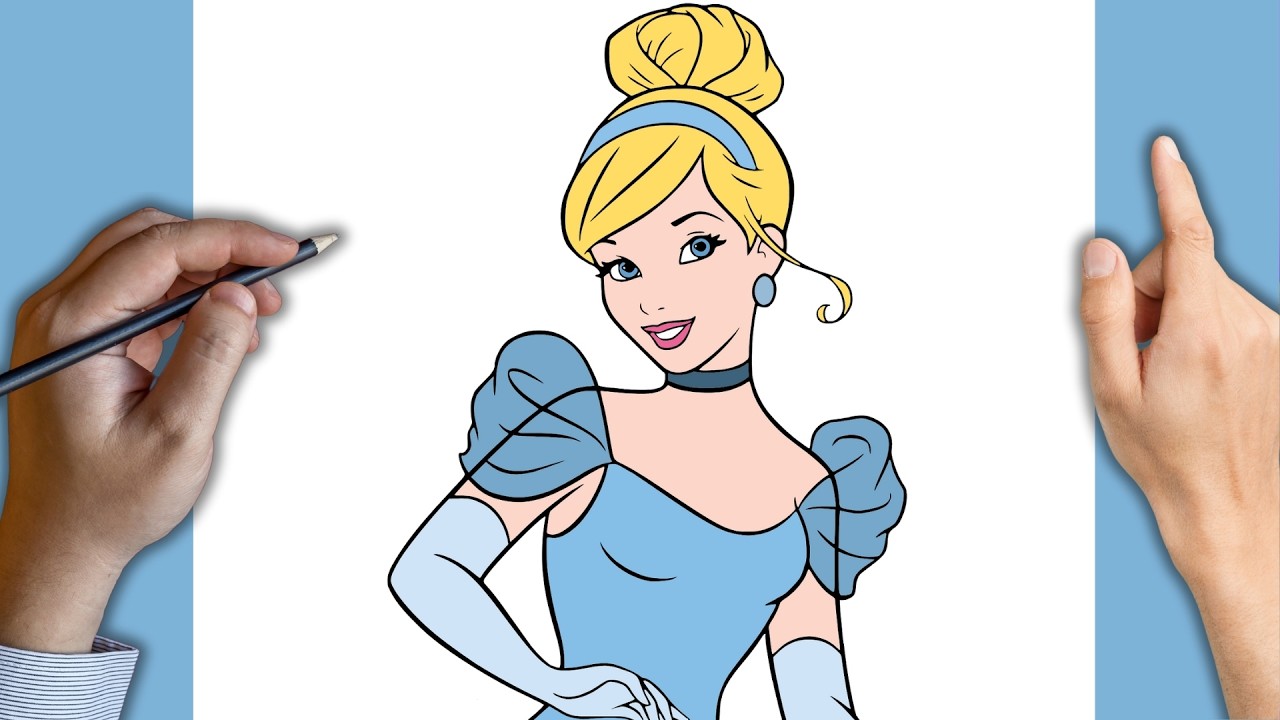 Como Desenhar Cinderela Princesa da Disney Passo a Passo - YouTube