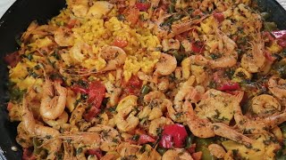 تحضير البيلا الإسبانية سهلة و لذيذة توجديها فأقل وقت recette paella traditionnelle espagnole