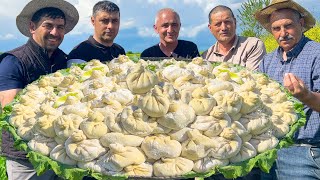 LAMB KHINKALI | Boiled Khinkali Recipe Cooking in Village | Delicious Georgian Dumplings Food Recipe