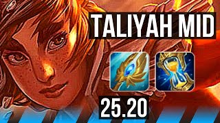 TALIYAH vs AKALI (MID) | 8/1/4, Dominating | KR Master | 25.20