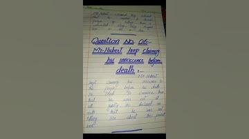 English 11 Class Lesson no 5 A piece of string Complete Questions #short#knowledgeword 6404