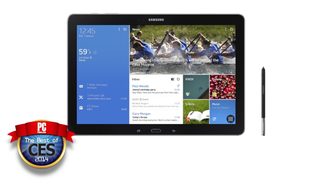Android 2014 Tablet Best Android Tablet at CES 2014: Samsung Galaxy NotePRO - YouTube