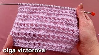 Горизонтальные ажурные дорожки 444 Узоры спицами Горизонтальные ажурные дорожки 444 Узоры спицами