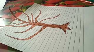 Art 3D Drawing Old Tree - How To Draw 3D Tree With Pencil 3D Rendering Of A Picture Of A Tree