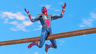Spiderman Crazy Jumpsfalls Gta 5 Spider-Man Gameplay