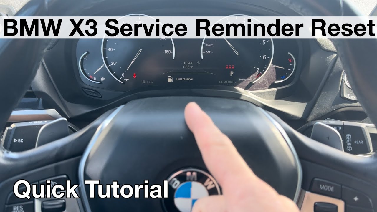 2018 BMW X3 Service reset how to / oil life brake and inspection - YouTube