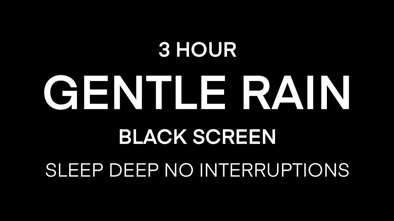 Gentle Relaxing Rain to Fall Asleep Fast | Black Screen | Deep Sleep in Minutes