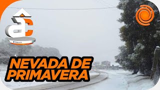 INCREÍBLE. En Córdoba arrancó la primavera con intensas NEVADAS en las sierras 🥶❄☃