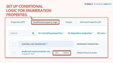 How to Set up conditional logic for enumeration properties