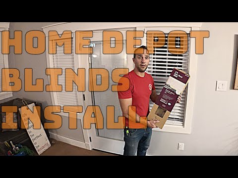 Home Depot - White Cordless Faux Wood Blinds Installation