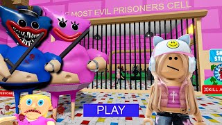 HUGGY WUGGY meets KISSY MISSY   BARRY'S PRISON RUN Obby New Update - Roblox FULL GAME  ASMR😜#roblox