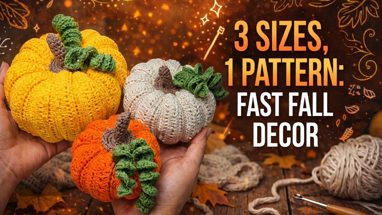 Быстро создайте осенний декор своими руками с помощью этого шаблона для тыквы «3 в 1».