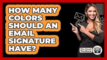How many colors should an email signature have?