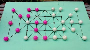 How to Play Bead 16 Game (Sholo Guti)-Village 2 Player Gameplay (#GAME10)