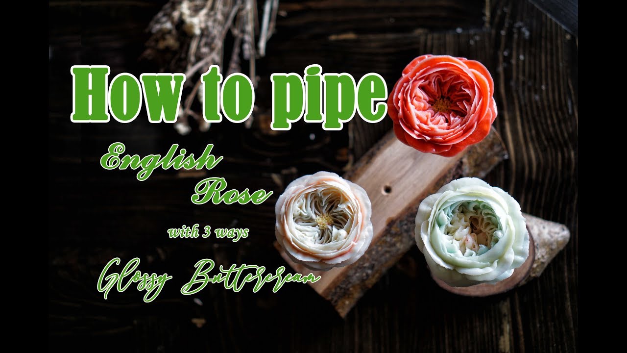 How To Pipe English Rose - with three ways - Korean Buttercream