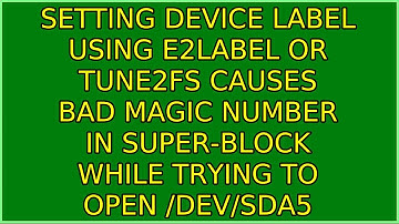 Setting Device Label using e2label