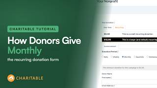The Recurring Donation Form in Charitable (What Monthly Donors See)