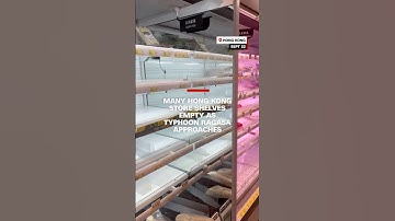 Hong Kong supermarket shelves empty as Typhoon Ragasa approaches