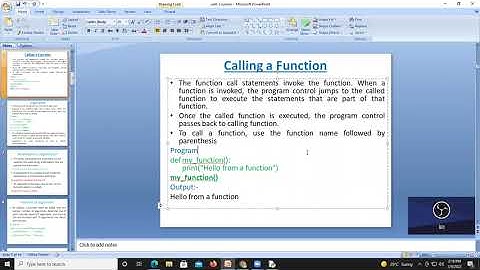 Unit-3, Part-1, Function definiation and calling in python programming language, PPS FE-19, SPPU