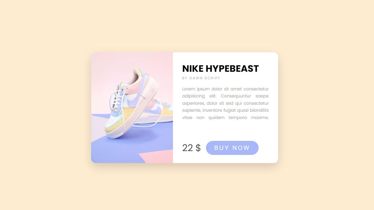 How to make card product HTML CSS - YouTube