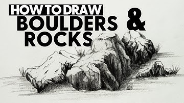 How to Draw Boulders and Rocks