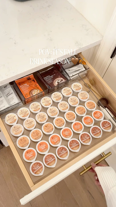 Stock my coffee drawer with me for fall 🤎🍂 #organized #homeorganization #amazonfinds #coffee #fall