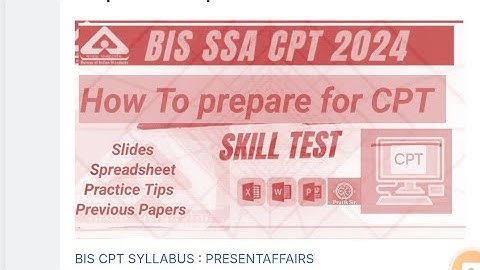 How to prepare for BIS SSA CPT | BIS SSA COMPUTER PROFICIENCY TEST
