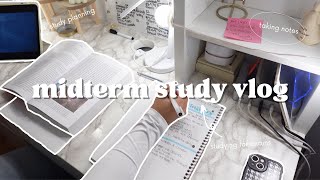 study vlog//midterms, taking notes, + more