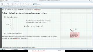MathCAD Prime Basics - L3: T1 Introduction to working with Vectors in MathCAD