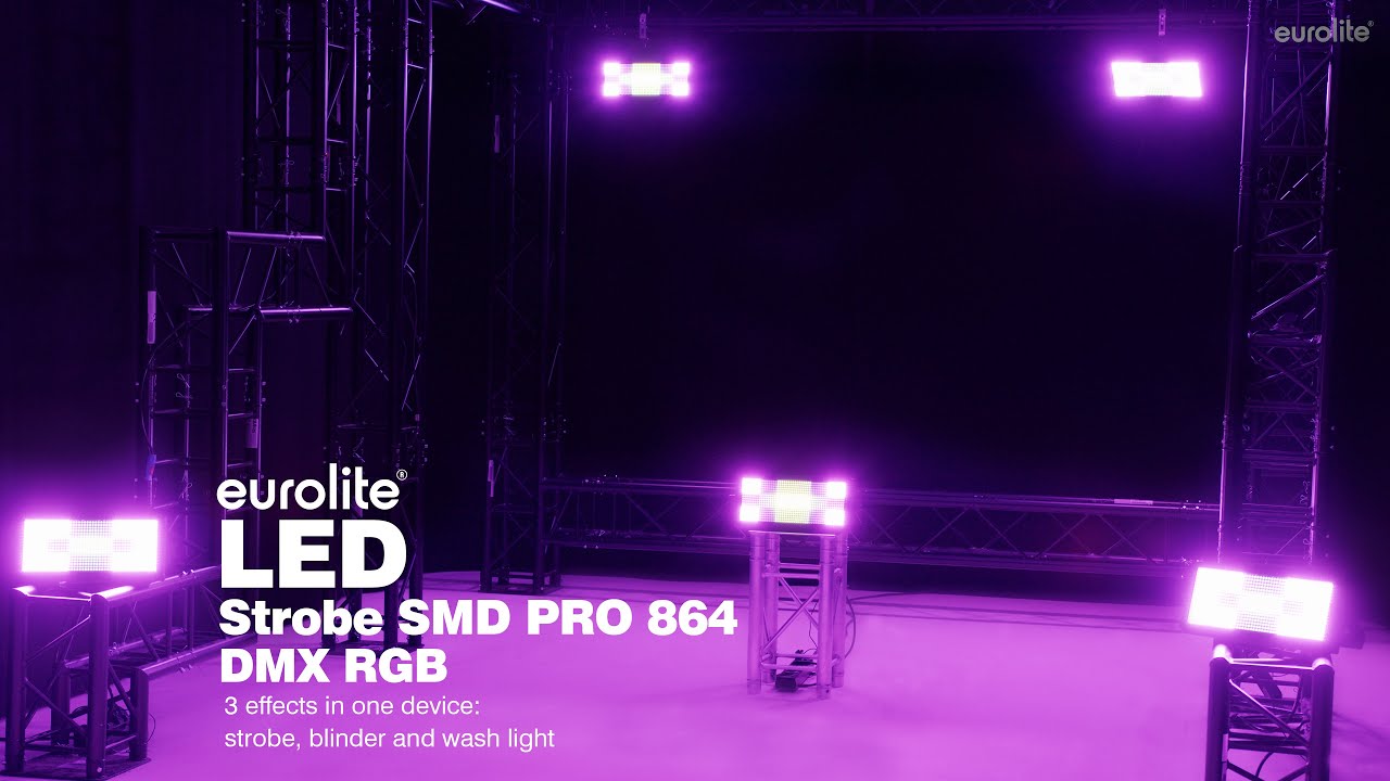 EUROLITE LED Strobe SMD PRO 864 DMX RGB EUROLITE LED Strobe SMD PRO 864 DMX RGB
