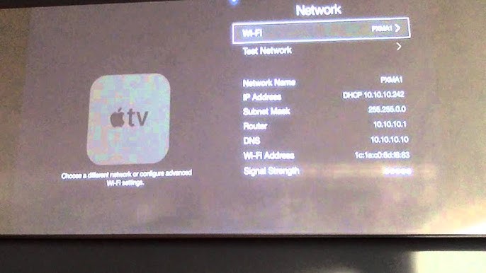 to fix wifi network problem in Apple TV (Box) YouTube