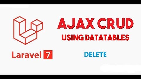 Laravel Ajax Datatables crud Operations - Delete Data in hindi.