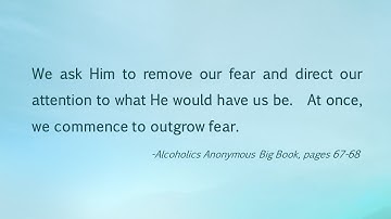 Step 4, Part 3 - Our Fears