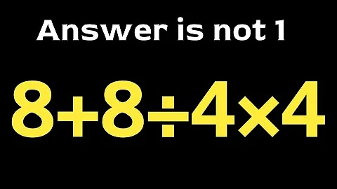 8+8÷4×4 = ❔ \ Can you solve this simple math problem \ Pemdas rules question