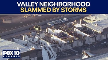 Aerials show extensive storm damage in Tempe l FOX 10 Phoenix