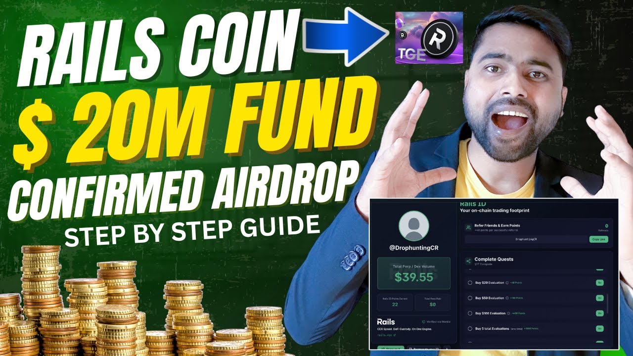 Big New Airdrop 🔥 Rails Airdrop Explained | $22M Funding | How to Qualify Early