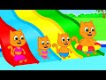 🔴 Cats Family in English - Big Rainbow Hill Cartoon for Kids